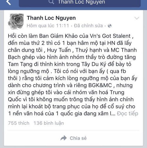 Giải trí - NSƯT Thành Lộc, Vicky Nhung và nghệ sỹ Việt phản đối 'đường lưỡi bò' (Hình 2).