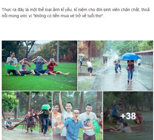 Giải trí - Bộ ảnh gợi nhớ tuổi thơ 'dữ dội' của SV Nông nghiệp ngày mưa bão