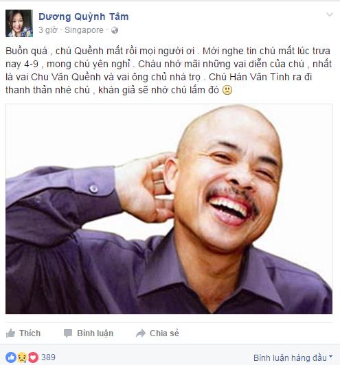 Giải tr&iacute; - NSƯT H&aacute;n Văn T&igrave;nh qua đời: Thương tiếc người nghệ sĩ t&agrave;i ba