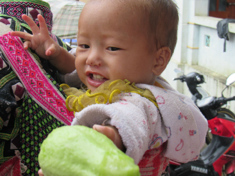 Xã hội - Rơi lệ sau bức ảnh em bé trên lưng mẹ và quả su su sống cắn dở (Hình 4).