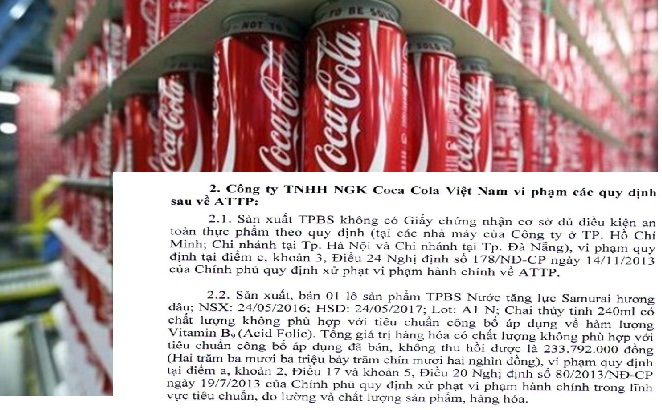 Pháp luật - Bộ Y tế công bố các sai phạm của Công ty NGK Coca - Cola Việt Nam