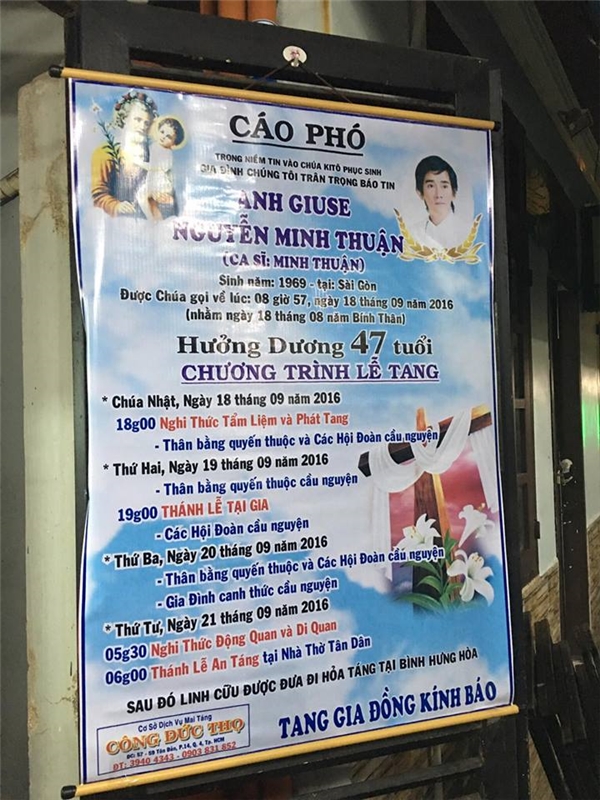 Giải trí - Những hình ảnh cảm động đầu tiên về lễ tang ca sĩ Minh Thuận