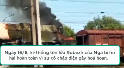 Tiêu điểm - Lửa bao trùm, phá huỷ hoàn toàn hệ thống tên lửa Rubezh của Nga