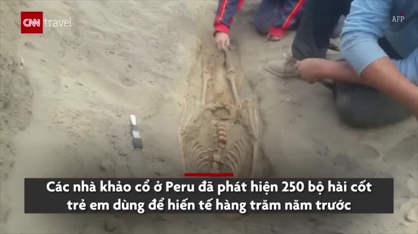 Khai quật 250 bộ hài cốt trẻ em được dùng để hiến tế