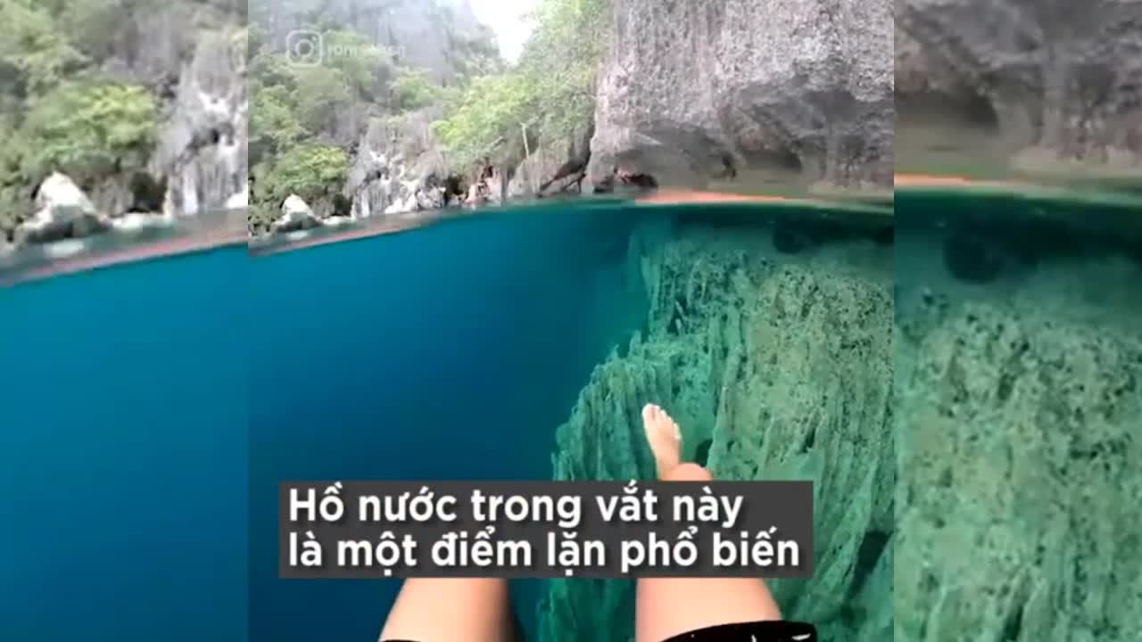 Khám phá hồ nước trong vắt với nhiều tầng mặn ngọt ở Philippines