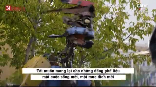 Biến phế liệu thành robot nhạc công siêu thần thái”