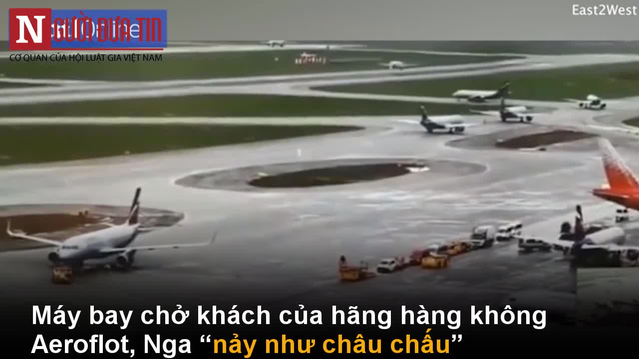 Máy bay Nga “nảy như châu chấu” trước khi bốc cháy ngùn ngụ
