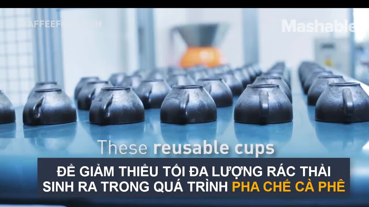 Độc đáo quy trình sản xuất ly đựng cà phê từ chính... bã cà phê bỏ đi