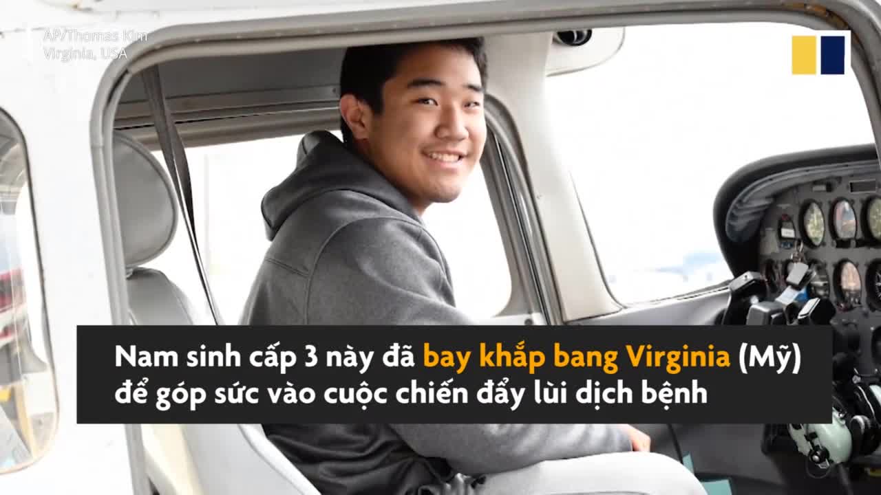 Nam sinh 16 tuổi lái trực thăng tiếp tế đồ dùng bảo hộ cho bác sĩ Mỹ