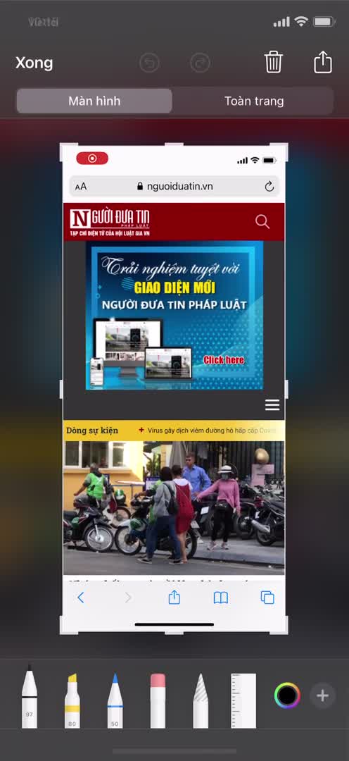 Clip: Hướng dẫn chụp ảnh toàn trang web trên IOS