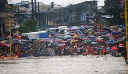 Thế giới - Thủ đô Philippines bị nhấn chìm trong cơn lũ lịch sử