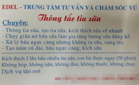 Xã hội - Rước họa vì tin dịch vụ chống tắc tia sữa tại nhà (Hình 2).