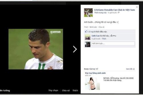 Bóng đá Quốc tế - Fan Việt Nam “khóc than” cho Cristiano Ronaldo