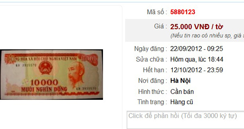 Bất động sản - 'Cơn sốt' tiền giấy 10.000 đồng, 20.000 đồng 'bùng phát'