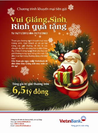Bất động sản - &ldquo;Vui Gi&aacute;ng sinh &ndash; Rinh qu&agrave; tặng&rdquo; c&ugrave;ng VietinBank