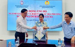 Đà Nẵng: Ngành giáo dục kêu gọi ủng hộ miền Bắc khắc phục bão Yagi