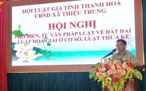 Hội Luật gia tỉnh Thanh Hóa tuyên truyền Luật Đất đai cho cán bộ địa phương