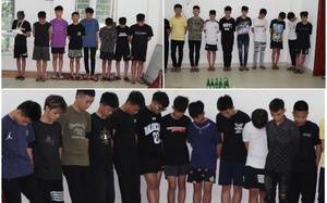Bắt nhóm thanh niên dùng hung khí đánh nhau trong đêm ở Nghệ An