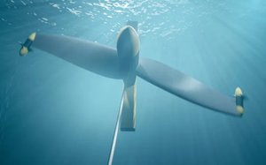 Turbine to như máy bay phản lực “lội” ngược dòng hải lưu để tạo ra điện