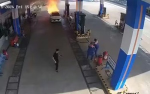 Khởi tố t&agrave;i xế bỏ chạy trong vụ &ocirc; t&ocirc; ph&aacute;t nổ ch&aacute;y ở c&acirc;y xăng khiến 2 thiếu ni&ecirc;n tử vong - Ảnh 4.