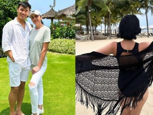 Vợ mẫu Tây ngày càng đẹp khi hôn nhân hạnh phúc bên thủ môn Bùi Tiến Dũng- Ảnh 4. Nhan sắc mẹ vợ của Bùi Tiến Dũng gây chú ý