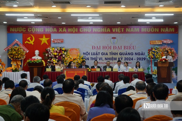 Đại hội đại biểu Hội Luật gia tỉnh Quảng Ngãi lần thứ VI, nhiệm kỳ 2024-2029. Ảnh: Thu Dịu