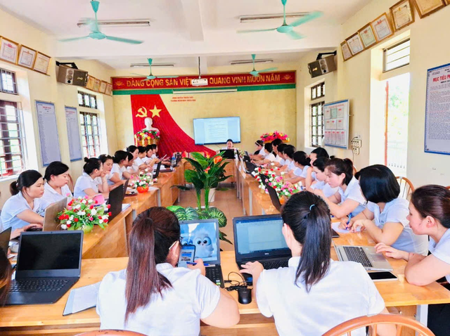 Thạch Thất, Hà Nội: Trường Mầm Non Thạch Hòa xây dựng môi trường giáo dục “Lấy trẻ làm trung tâm”- Ảnh 1.