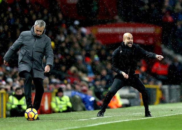 Mourinho và Pep Guardiola là những chiến lược gia thành công bậc nhất của làng bóng châu Âu. (Ảnh: EFE)