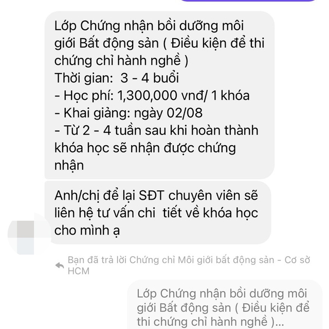 “Siết” hành nghề môi giới: Nở rộ các khóa học cấp chứng chỉ hành nghề- Ảnh 3.