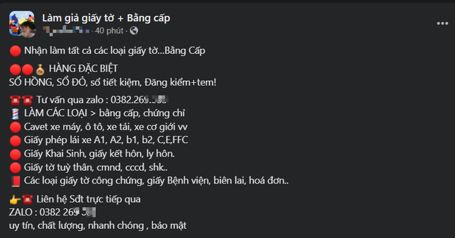 Bát nháo hình thức mua bán bằng cấp, giấy tờ giả- Ảnh 2.