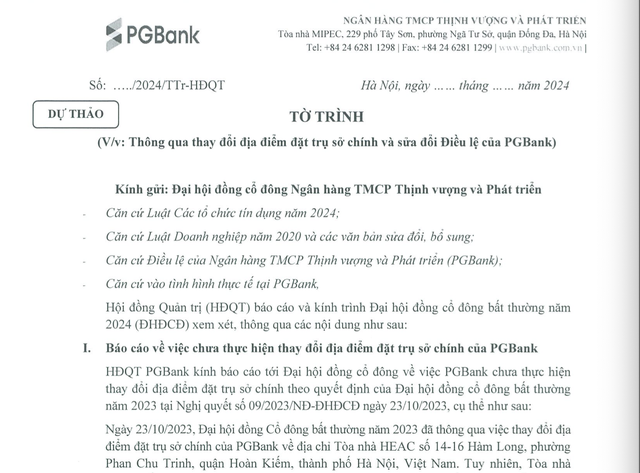 PGBank muốn đổi trụ sở chính về Toà nhà Thành Công- Ảnh 1.