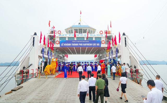 Hải Phòng: Khánh thành phà Bay View đưa khách ra đảo Cát Bà- Ảnh 1.