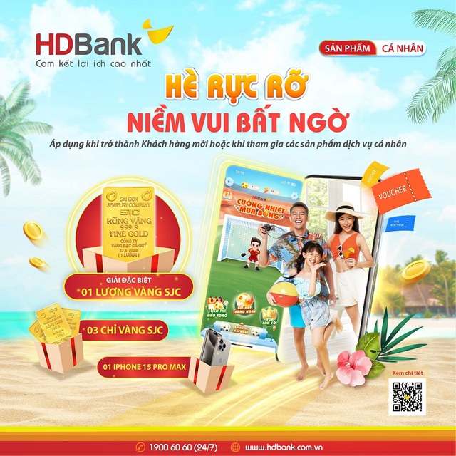 HDBank tặng một lượng vàng SJC cho khách hàng mỗi tháng- Ảnh 1.