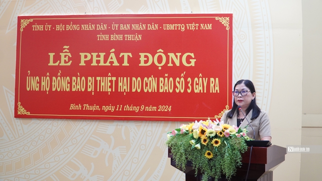 Bình Thuận tổ chức Lễ phát động ủng hộ đồng bào bị thiệt hại do cơn bão số 3- Ảnh 2.