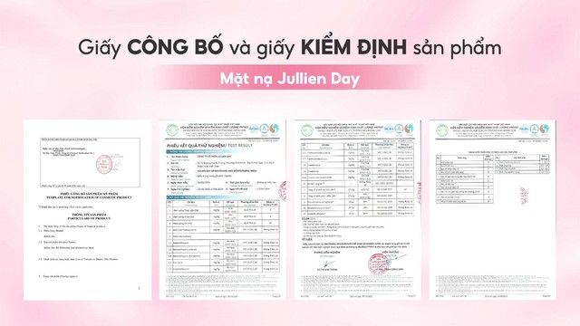 Mỹ phẩm Jullien Day đạt chứng nhận của Bộ Y Tế, Viện kiểm nghiệm và kiểm định chất lượng- Ảnh 5.