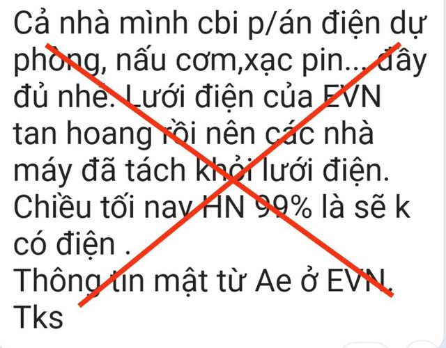 Thông tin cắt điện toàn Hà Nội vì bão số 3 là tin giả- Ảnh 2.