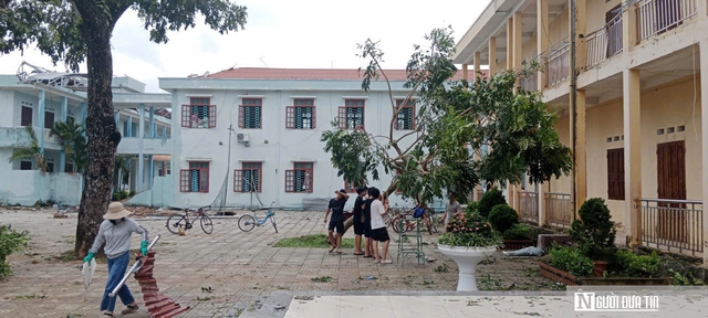Khắc phục, sửa chữa hàng loạt trường học ở Thanh Hóa tan hoang sau bão, lũ- Ảnh 7.