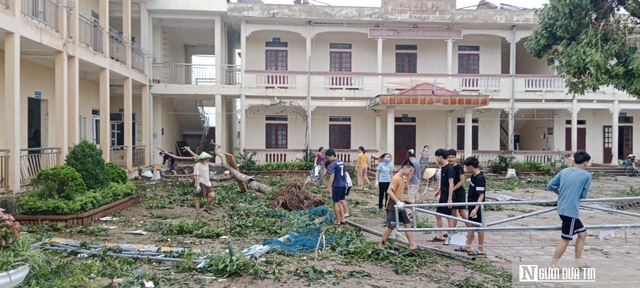 Khắc phục, sửa chữa hàng loạt trường học ở Thanh Hóa tan hoang sau bão, lũ- Ảnh 6.