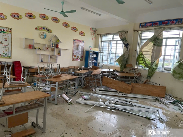 Khắc phục, sửa chữa hàng loạt trường học ở Thanh Hóa tan hoang sau bão, lũ- Ảnh 4.