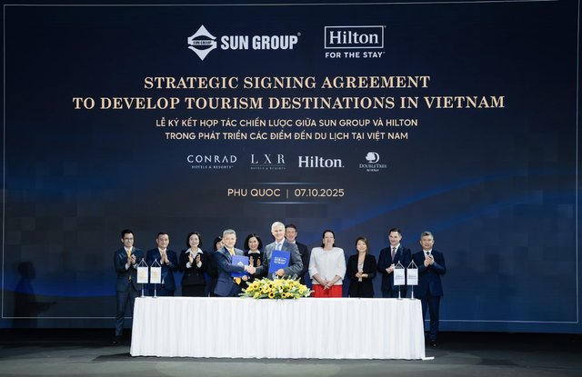 Lãnh đạo cao cấp nhất Tập đoàn Hilton tới Việt Nam, ký kết hợp tác chiến lược với Tập đoàn Sun Group - Ảnh 1.