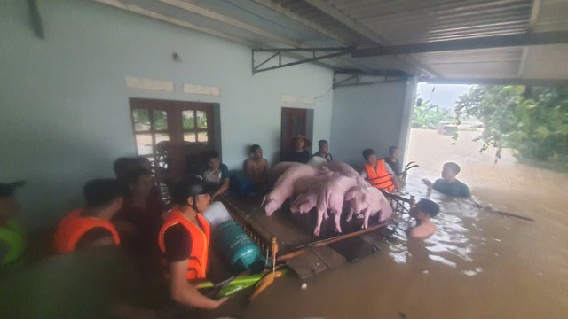 Ngập lụt "chưa từng có trong tiền lệ" ở Thái Nguyên, thành phố chìm trong biển nước - Ảnh 4.