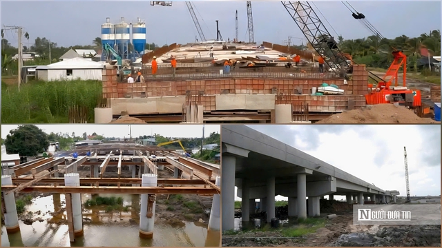 "Đại công trình" nghìn tỷ Cao Lãnh – An Hữu chạy nước rút để kịp thông xe kỹ thuật- Ảnh 3. "Đại công trình" nghìn tỷ Cao Lãnh – An Hữu chạy nước rút để kịp thông xe kỹ thuật- Ảnh 3.