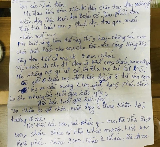 Câu chuyện xót xa của cụ bà để lại thư tuyệt mệnh rồi nhảy cầu tự tử - Ảnh 3.