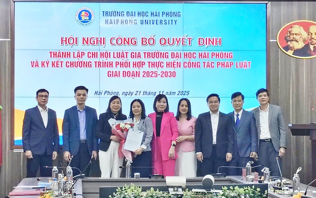 Công bố thành lập Chi hội Luật gia Trường Đại học Hải Phòng- Ảnh 1. Công bố thành lập Chi hội Luật gia Trường Đại học Hải Phòng- Ảnh 1.