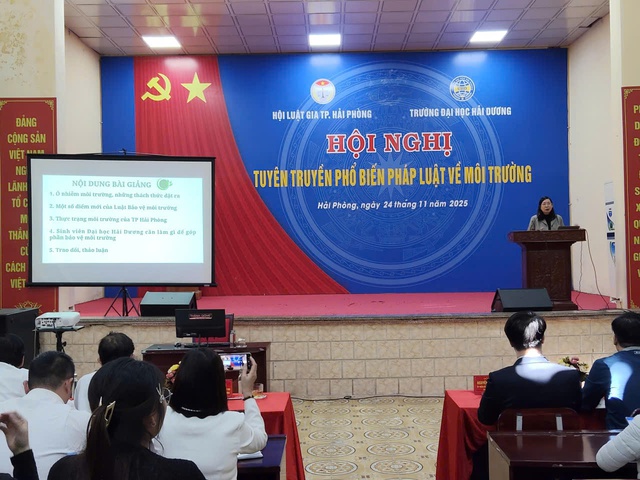 Hội Luật gia Hải Phòng truyền cảm hứng bảo vệ môi trường cho 300 sinh viên- Ảnh 2.