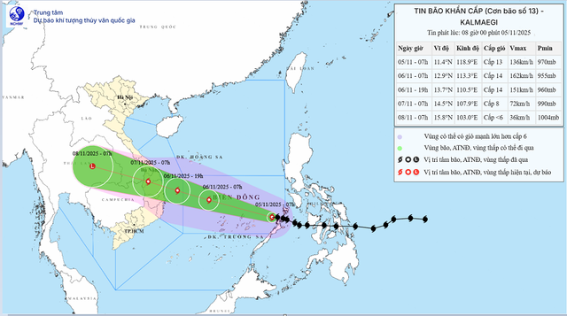 Bão Kalmaegi "mạnh lên từng ngày", điểm danh các tỉnh chịu ảnh hưởng trực tiếp - Ảnh 1.