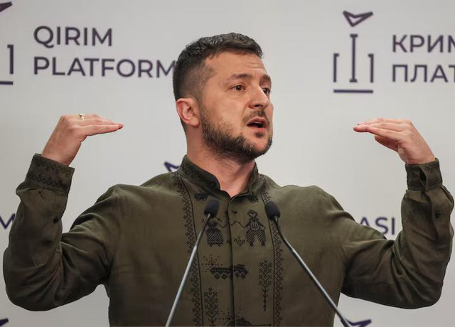 Tổng thống Ukraine đã nhất trí về nguyên tắc căn bản của kế hoạch tái kiến thiết với các quan chức Mỹ - Ảnh 1.