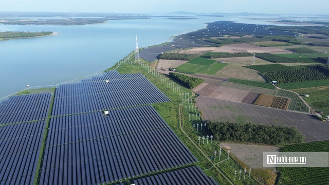 Cận cảnh “rừng pin” mặt trời trên hồ Dầu Tiếng - Ảnh 2.
