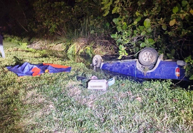 &Ocirc; t&ocirc; mất l&aacute;i lao xuống mương, 2 vợ chồng tử vong thương t&acirc;m - Ảnh 1.