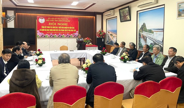 Hội Luật gia Li&ecirc;n cơ quan tỉnh Thanh H&oacute;a tổng kết c&ocirc;ng t&aacute;c hội năm 2025- Ảnh 1.